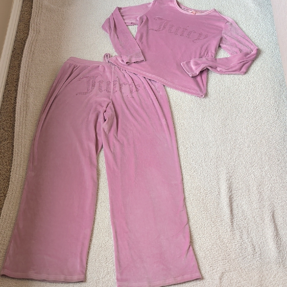 Juicy Couture Y2K Velour Matching Set – Pink – Size Small